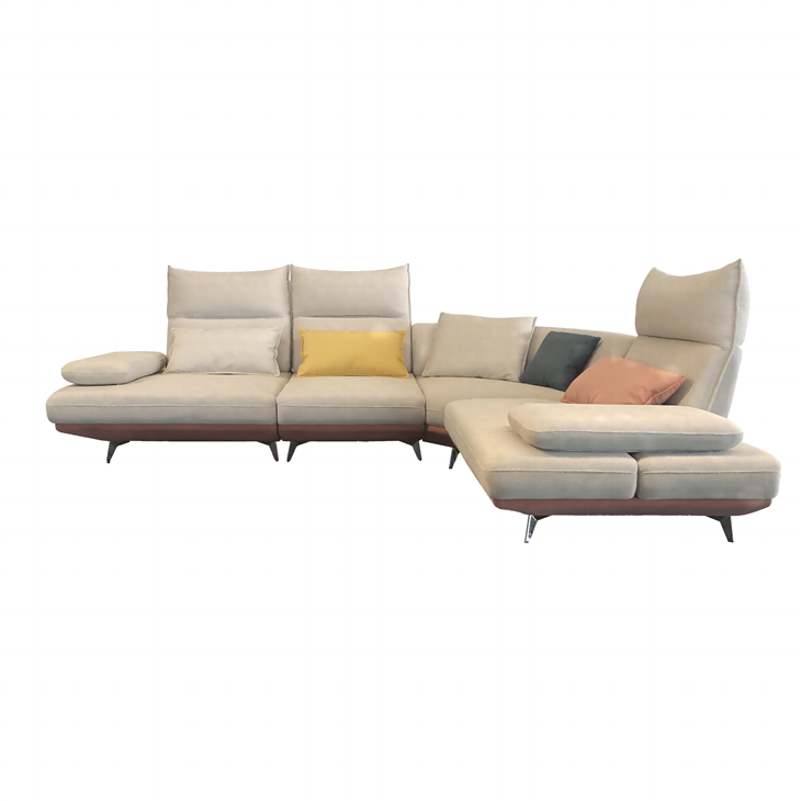 ZZ-Popular South Korean White Fixed Sectional