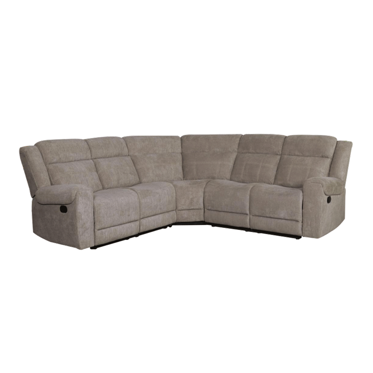 4-Piece Light Grey Power Reclining Sectional