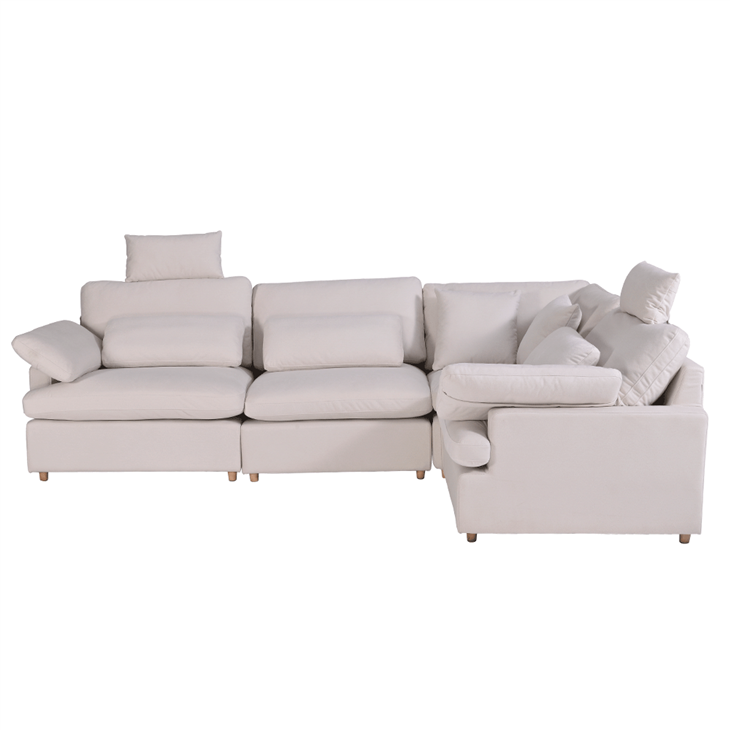 Pure White South Korean Sectional