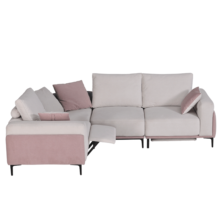 Modern Two Colors South Korean Power Reclining Sectional