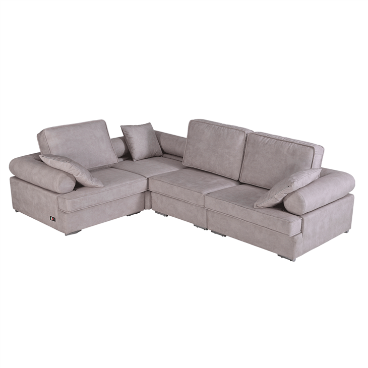 3-Piece Modern Korean Fabric Sectional