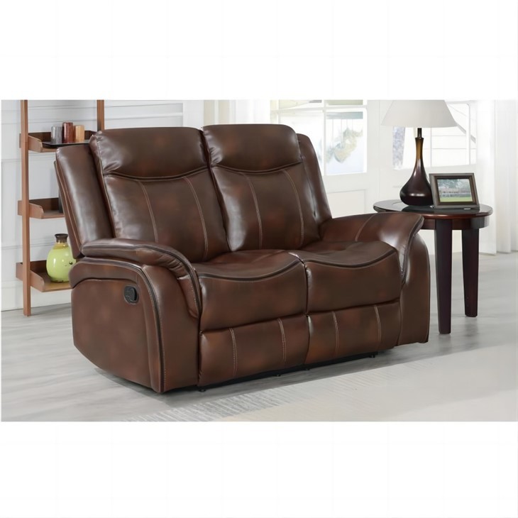 Classic Power Reclining Leather Loveseat