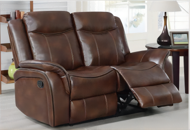 Classic Power Reclining Leather Loveseat