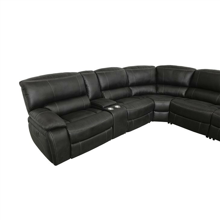 Pillow Top Arm Power Recllining Leather Loveseat