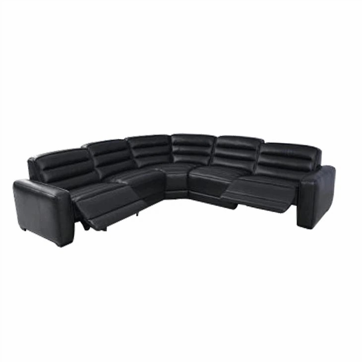 5-Piece Power Reclining Leather Sectional