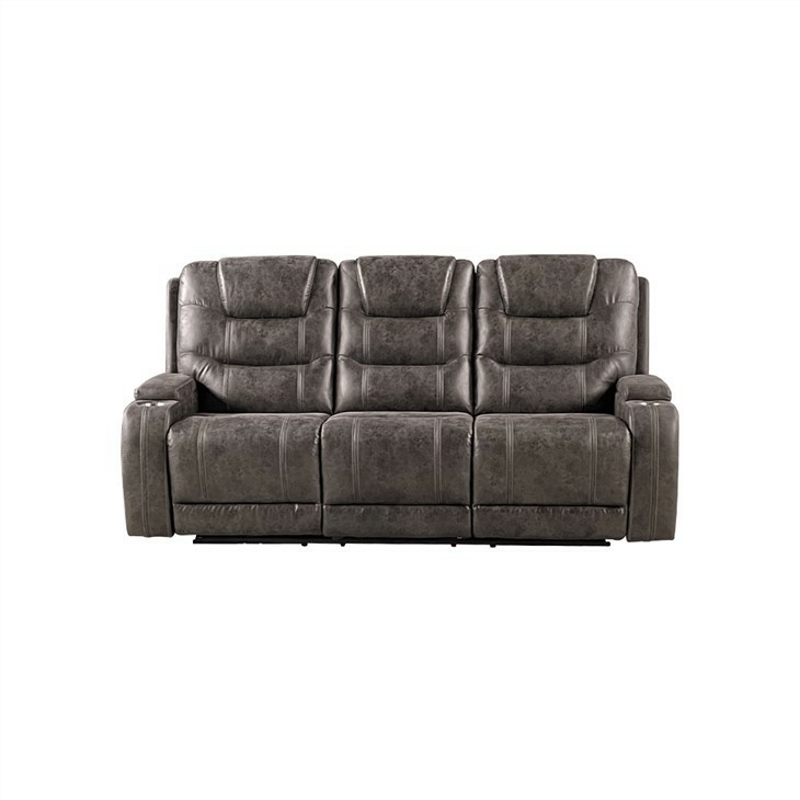 European Style Power Reclining Loveseat With Console