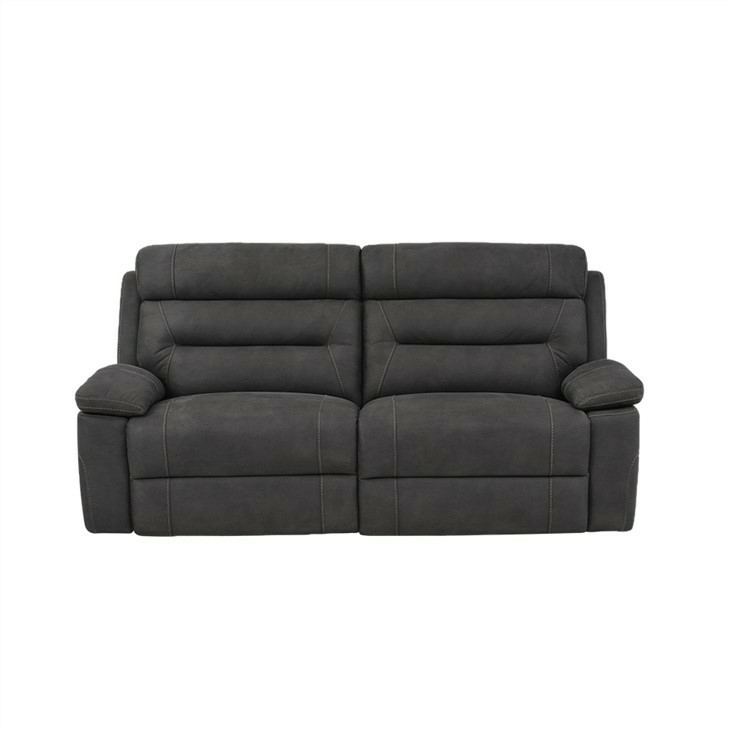 Contemporary Grey Power Reclining Loveseat