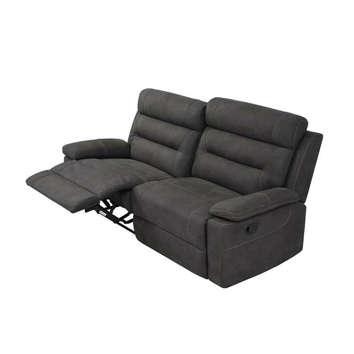 Contemporary Grey Power Reclining Loveseat