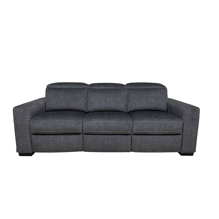 Denim Blue Power Reclining Loveseat With Console