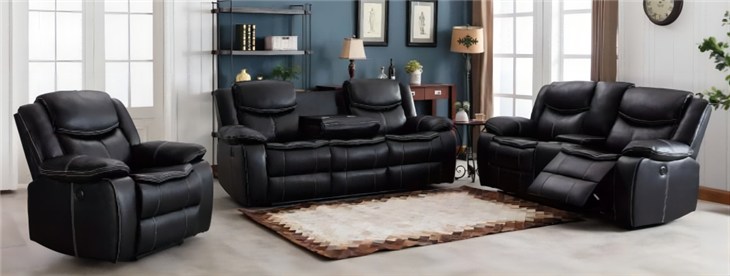 Classic Leather Electric Combined Sofa