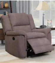 Classic Brown Power Reclining Fabric Sofa