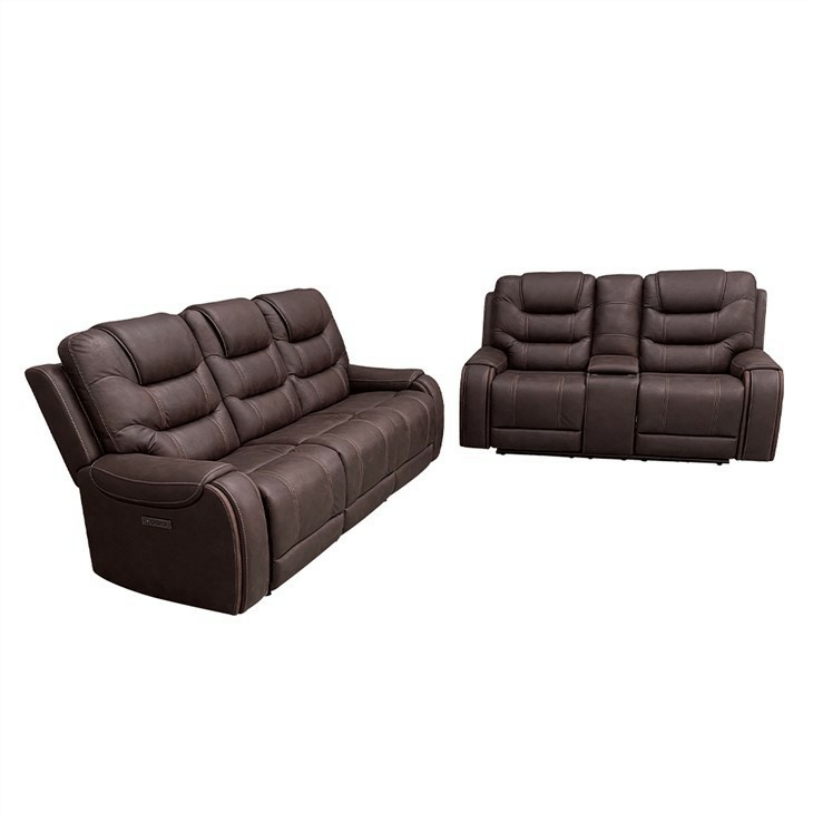 Modern Style Brown Power Reclining Sofa