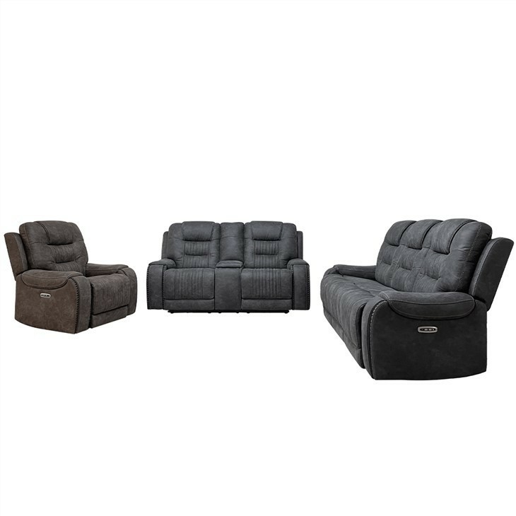 Black Power Reclining Sofa