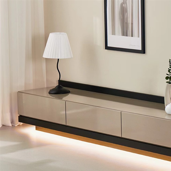 Black And Mocha Minimalist Style TV Cabinet