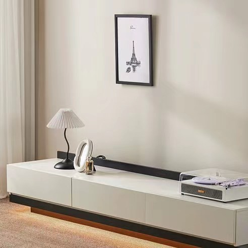 Black And White Minimalist Style TV Cabinet